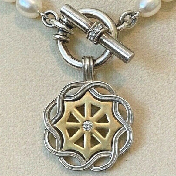 SLANE Jewelry - SLANE ~18K Gold Diamond FENESTRA Enhancer Pendant